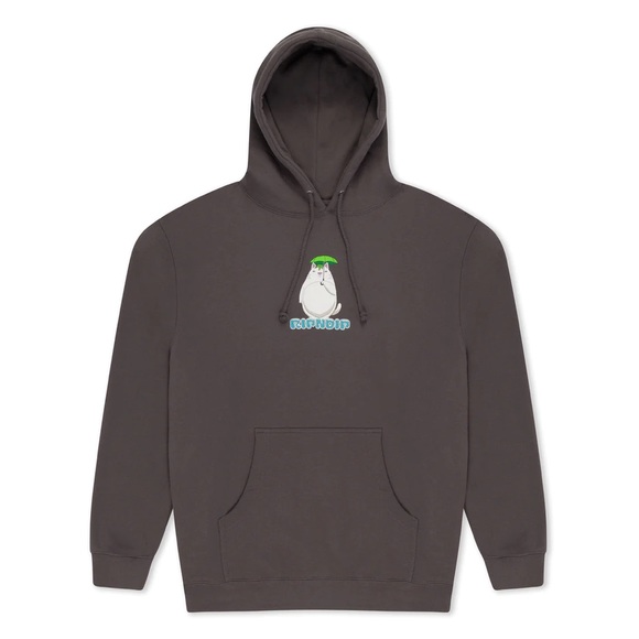 NEW RIPNDIP Splish Splash Charcoal Hoodie Unisex Size Small (Totoro Inspired) - Picture 2 of 8